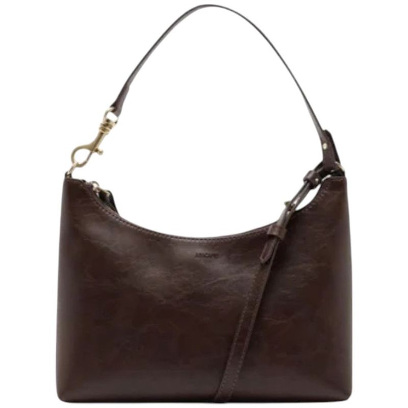 bolsa anacapri tiracolo pequena alça removível marrom (mp)