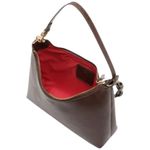 bolsa anacapri tiracolo pequena alça removível marrom (mp)