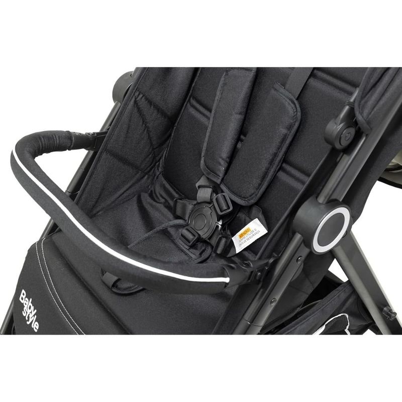 carrinho de bebê baby style thunder preto 7511 (mp)