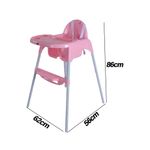 cadeira de alimentação baby style feliz rosa 0201 (mp)