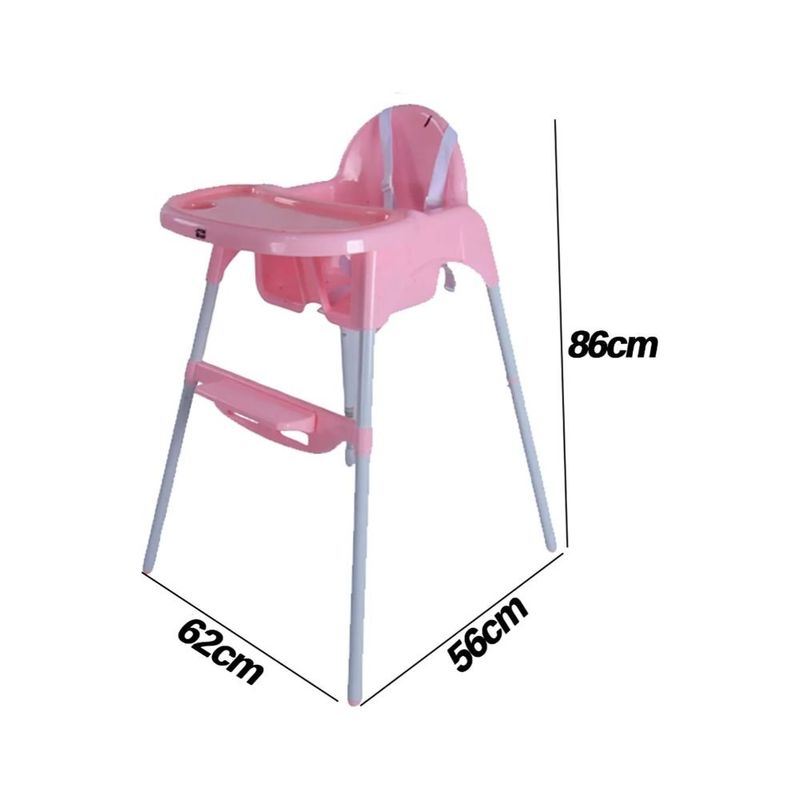 cadeira de alimentação baby style feliz rosa 0201 (mp)