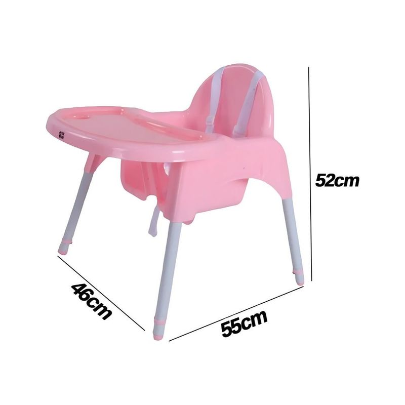 cadeira de alimentação baby style feliz rosa 0201 (mp)