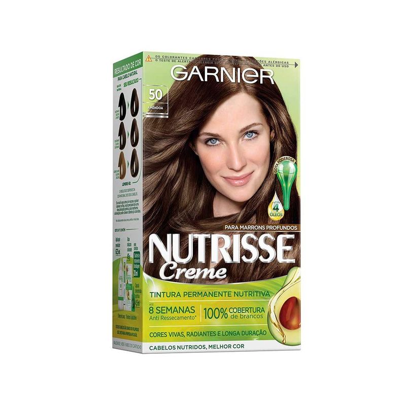 tintura nutrisse castanho claro amêndoa 50
