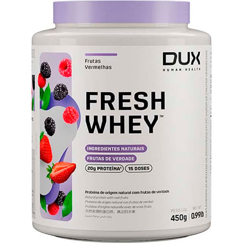 fresh whey dux nutrition frutas vermelas 450g