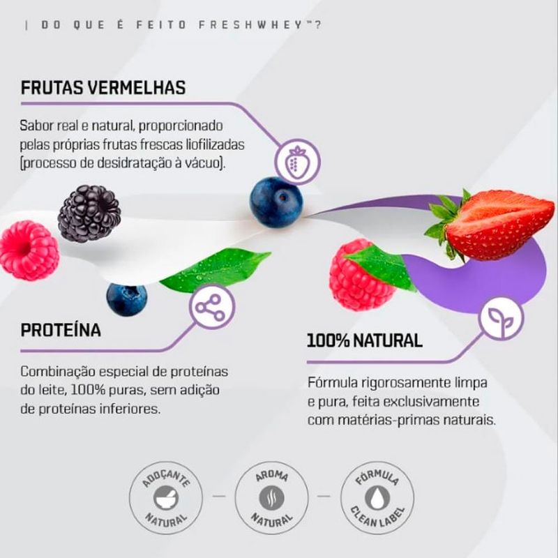 fresh whey dux nutrition frutas vermelas 450g