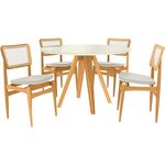 sala de jantar 5 peças kappesberg csj250ca carvalho e off white