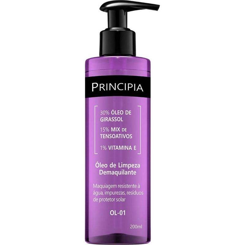 óleo de limpeza demaquilante principia ol-01 200ml