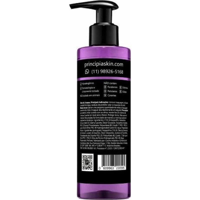 óleo de limpeza demaquilante principia ol-01 200ml