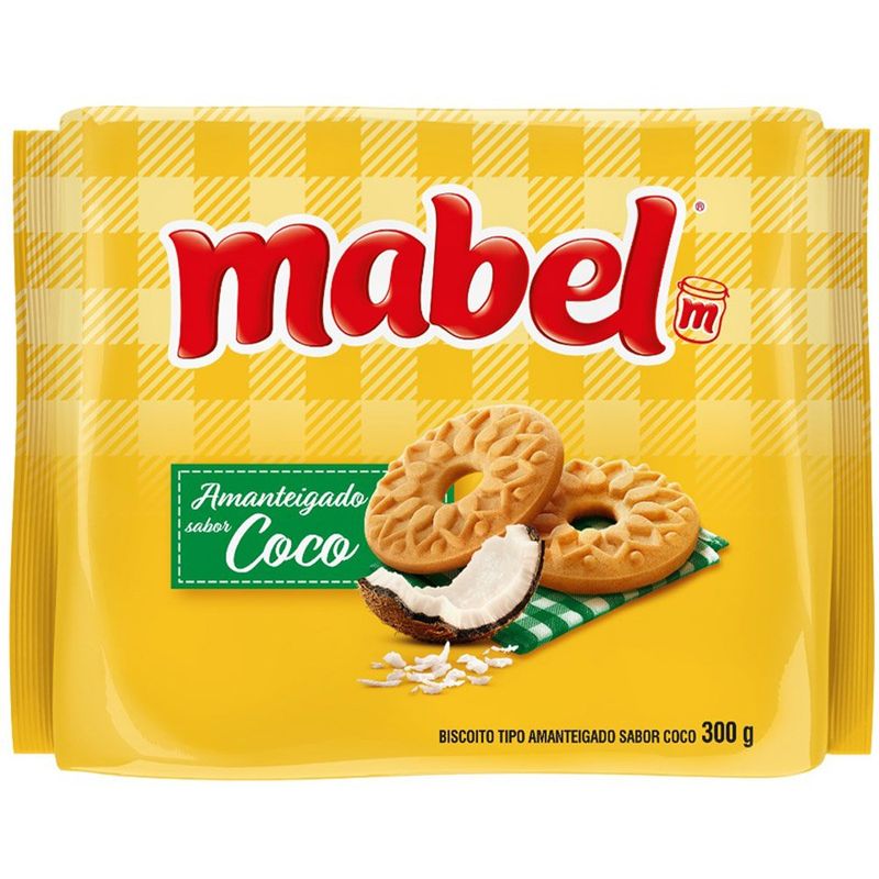 biscoito mabel amanteigado de coco 300g