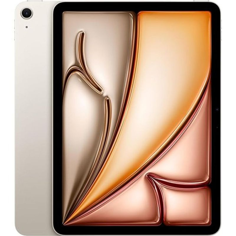 ipad air m2 tela 11" 128gb câmera 12mp touch id starlight a-bi