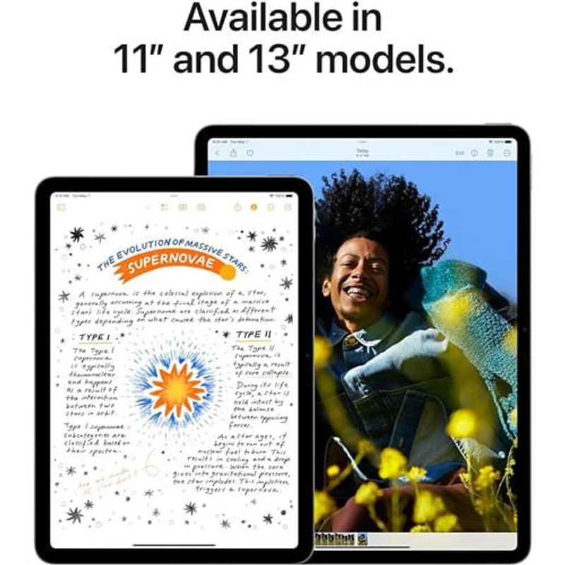 ipad air m2 tela 11" 128gb câmera 12mp touch id starlight a-bi