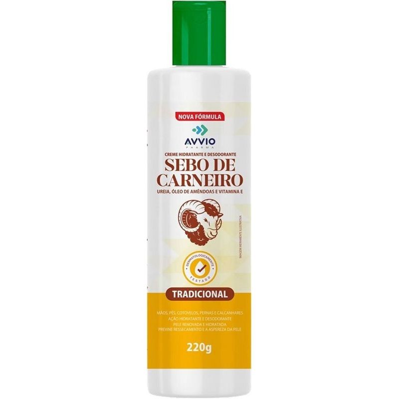 gel de massagem avvio sebo de carneiro 220g