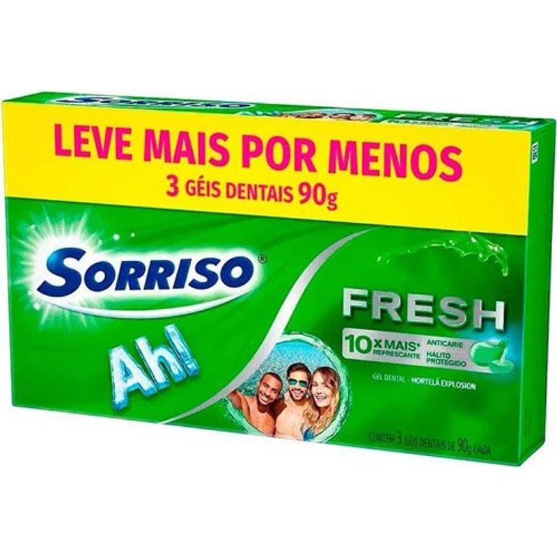 creme dental sorriso fresh hortelã 90g
