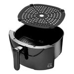 fritadeira elétrica air fryer multilaser 6,5l 127v go217 preto (mp)