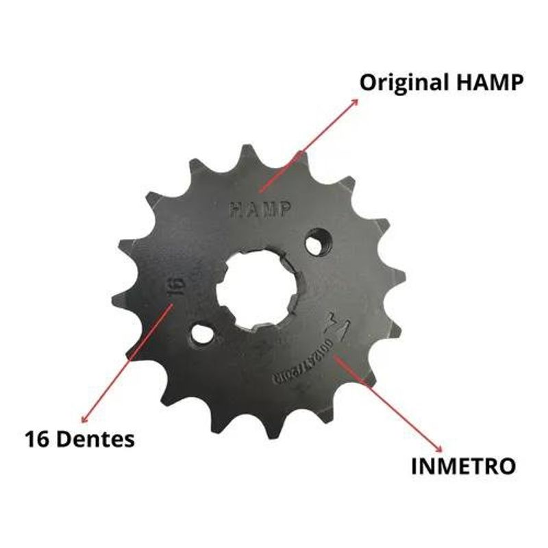 kit relação transmissão hamp bros160/xre190 2014 a 2016 (mp)