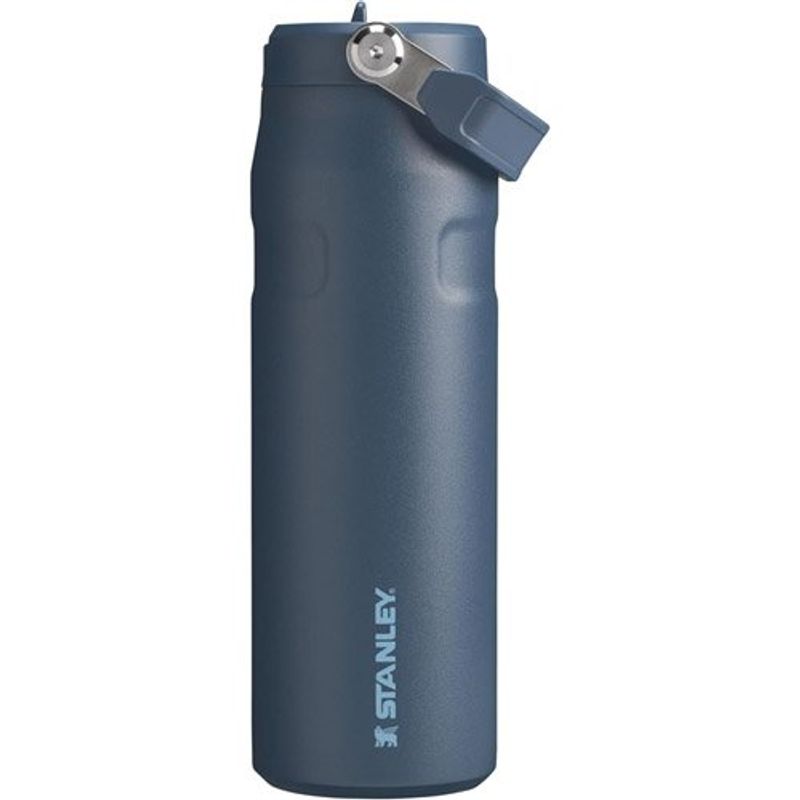 garrafa stanley iceflow com canudo 700ml aço inox azul marinho a-bi