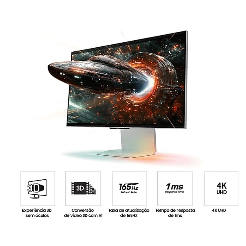 monitor gamer samsung led 27" 4k odyssey 3d 165hz (mp)