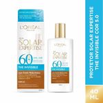 protetor solar facial l'oréal paris solar expertise the invisible com cor 5.0 fps60 40ml