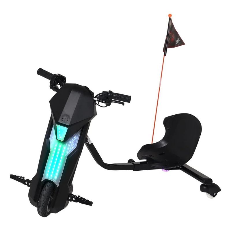 triciclo elétrico bel fix drift com led 36v/250w preto 942807 (mp)