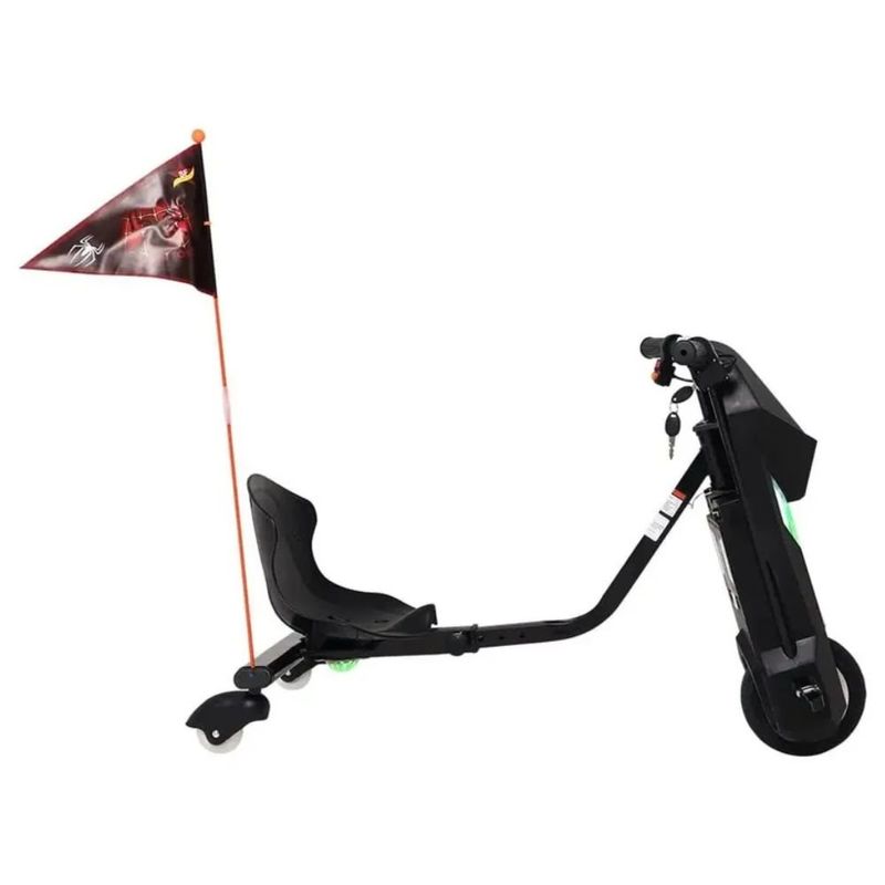 triciclo elétrico bel fix drift com led 36v/250w preto 942807 (mp)