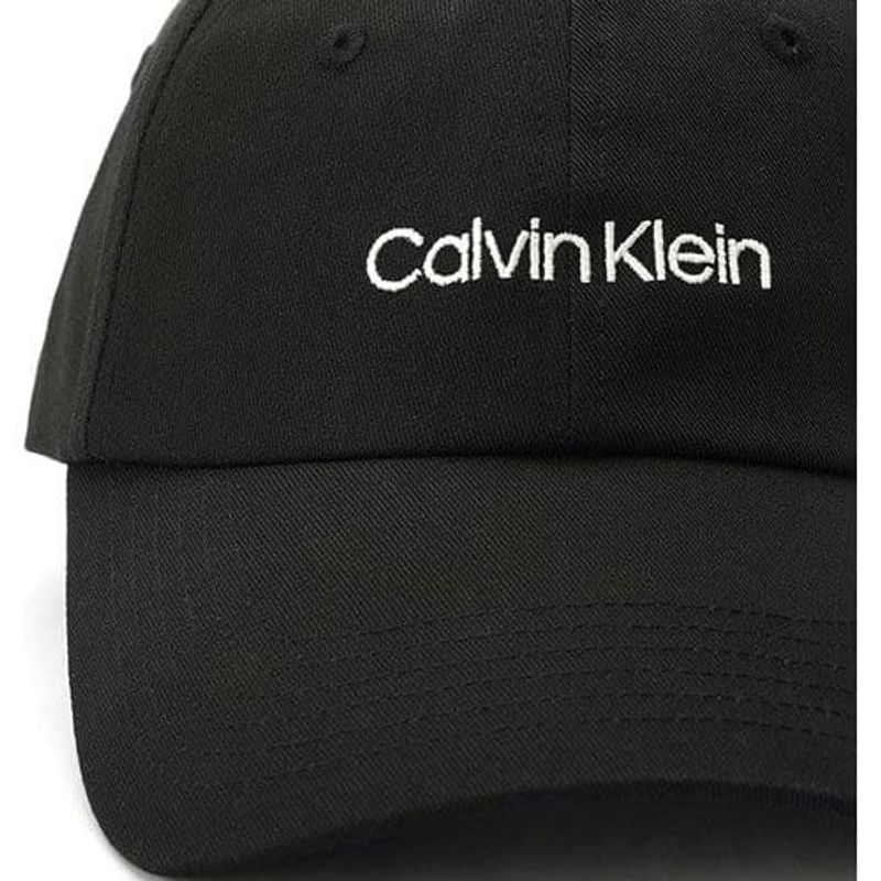 boné masculino calvin klein logotipo preto a-mbi