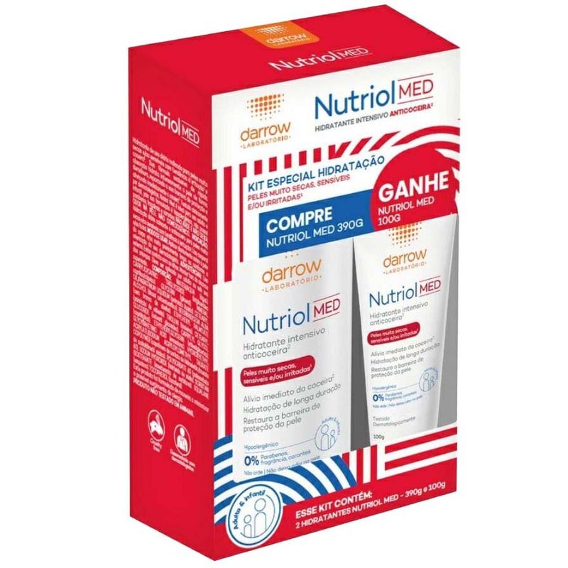 kit hidratante intensivo anticoceira 390g + 100g darrow nutriol