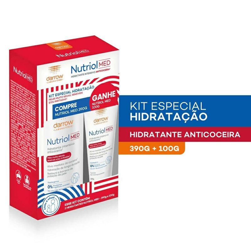 kit hidratante intensivo anticoceira 390g + 100g darrow nutriol