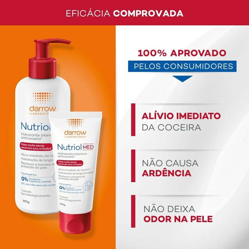 kit hidratante intensivo anticoceira 390g + 100g darrow nutriol
