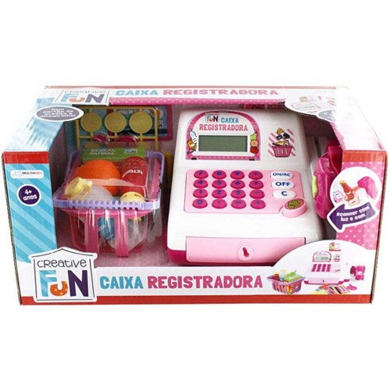 caixa registradora multikids infantil creative fun rosa br387