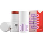 bastão 3 em 1 blush batom e sombra ollie fps95 terracota