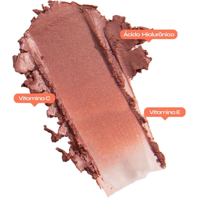 bastão 3 em 1 blush batom e sombra ollie fps95 terracota