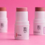 bastão 3 em 1 blush batom e sombra ollie fps95 terracota