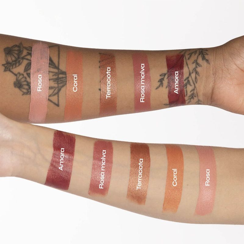 bastão 3 em 1 blush batom e sombra ollie fps95 terracota