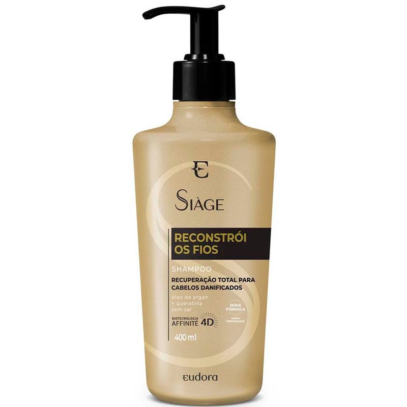 shampoo eudora siàge reconstrói os fios 400ml