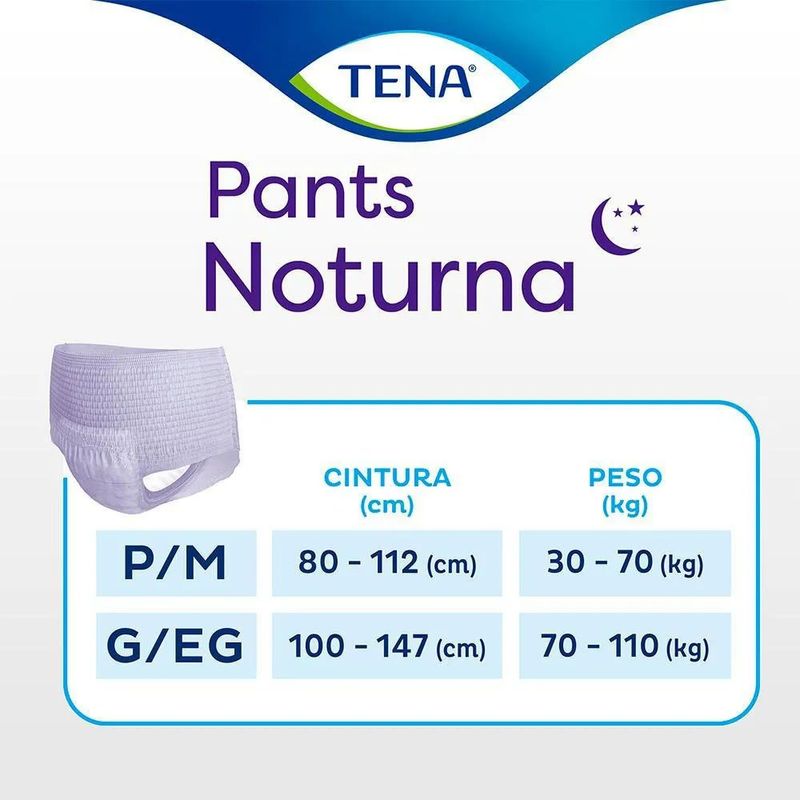 roupa íntima tena noturna g/eg 16 unidades