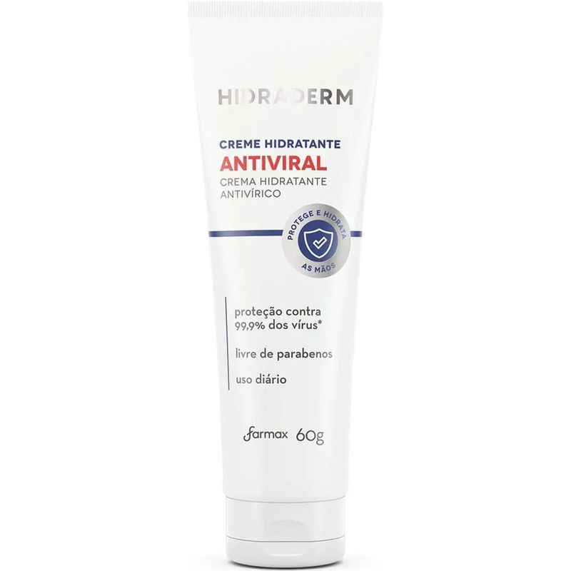 creme hidratante para mãos hidraderm antiviral 60g