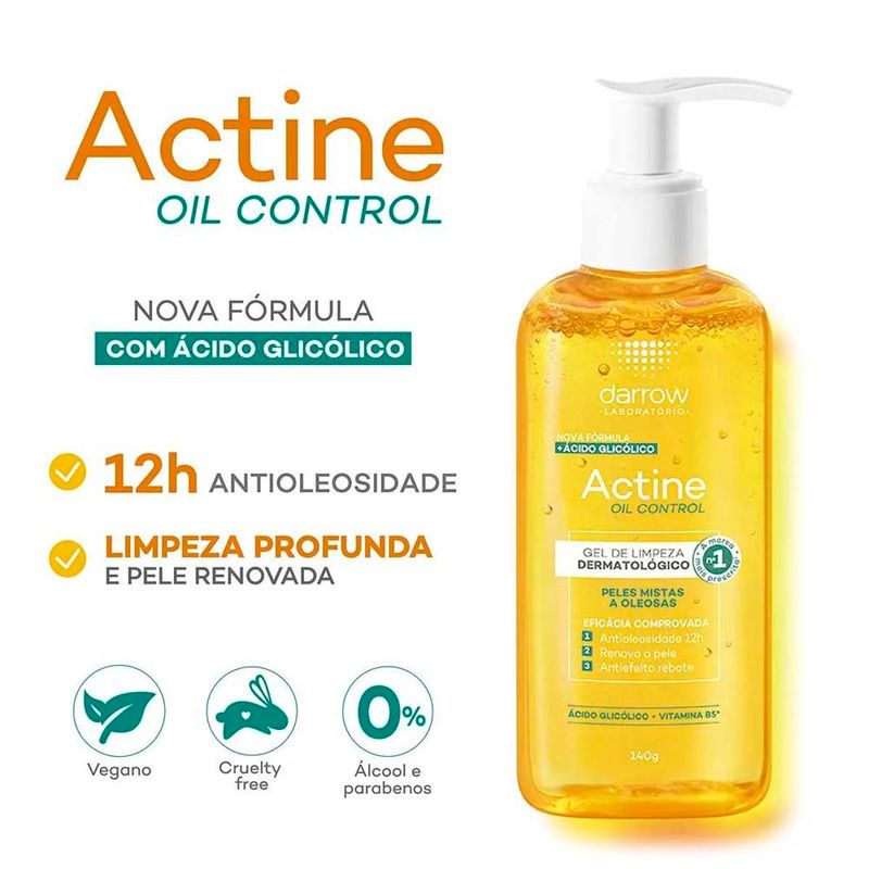 gel de limpeza facial darrow actine oil control 400g