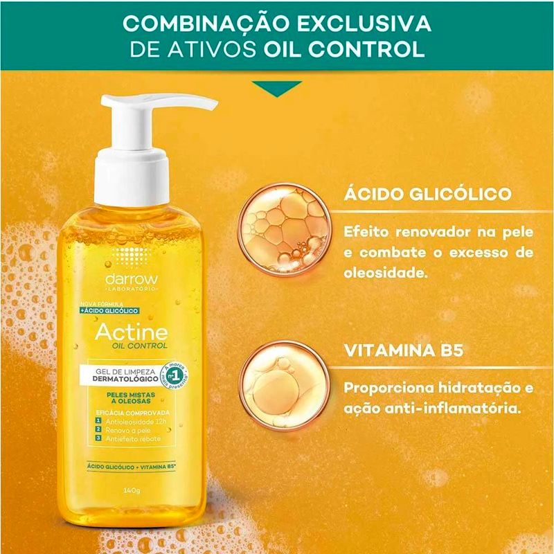 gel de limpeza facial darrow actine oil control 400g