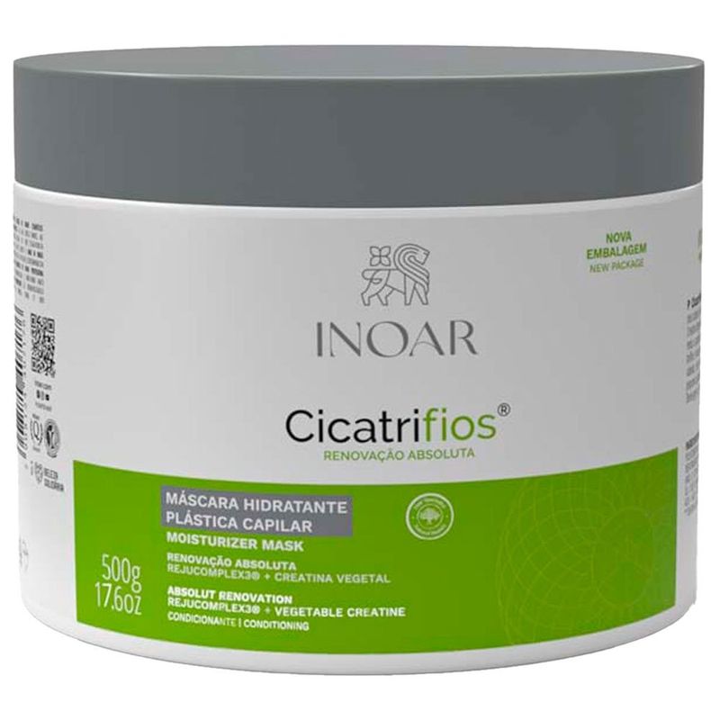 máscara capilar inoar cicatrifios renovação absoluta 500g