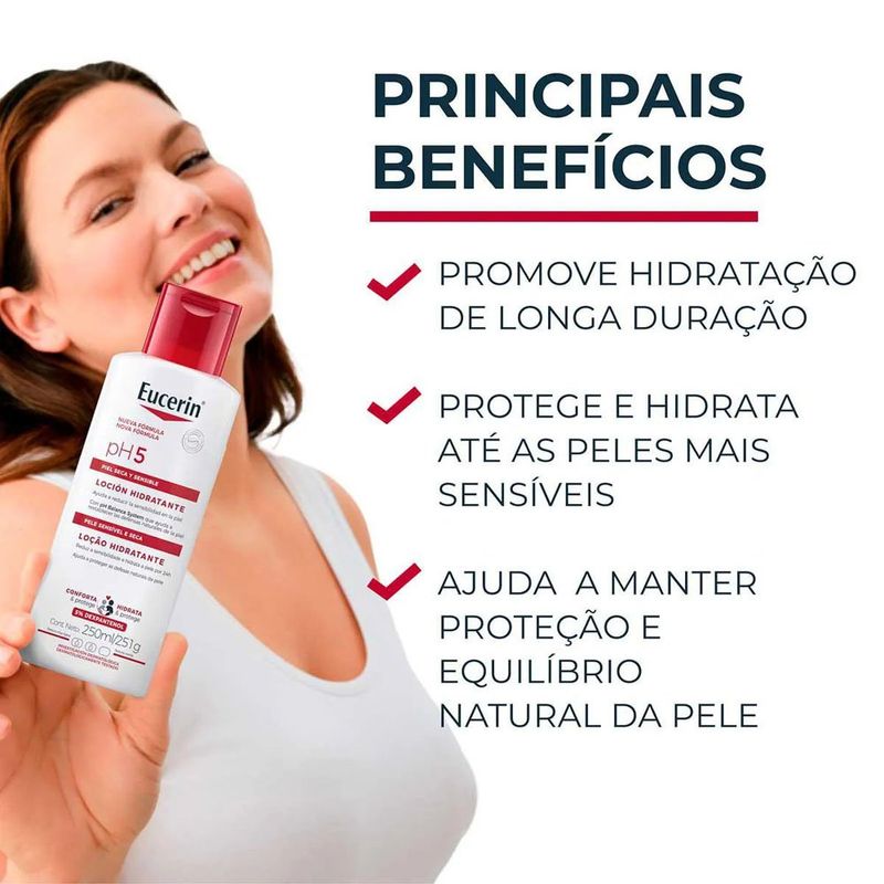 loção hidratante eucerin ph5 250ml