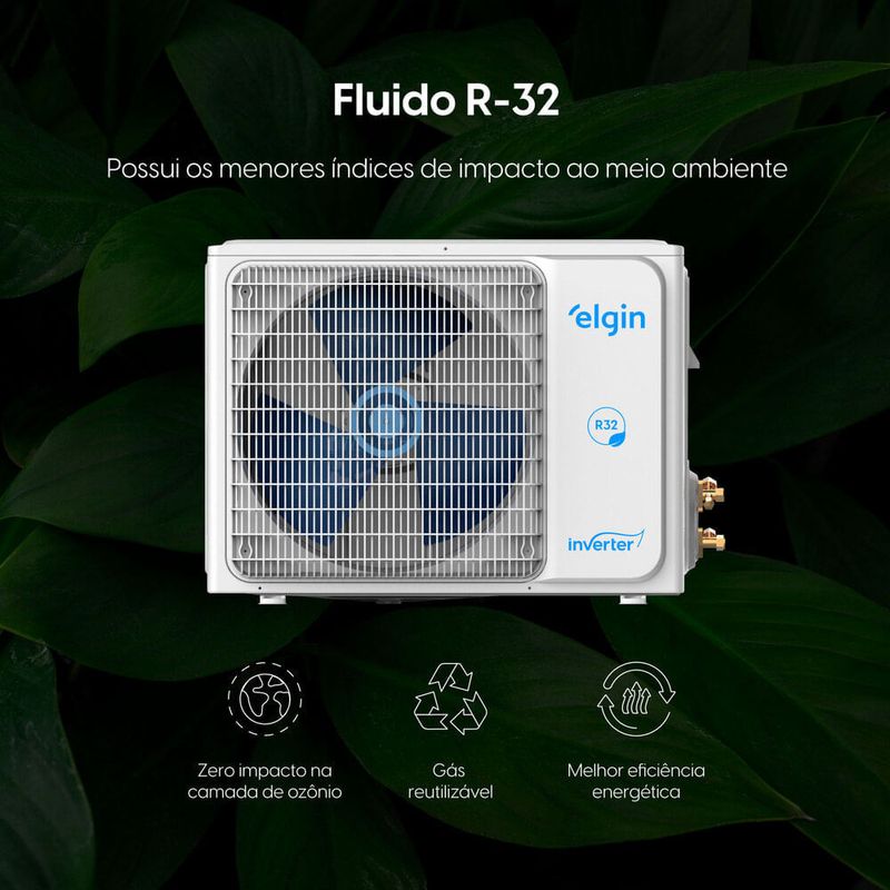 ar-condicionado split 9.000 btus parede elgin eco inverter ii 220v r-32 (mp)