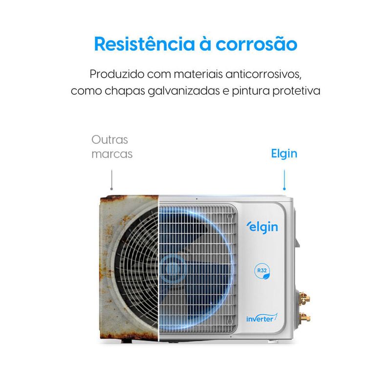 ar-condicionado split 9.000 btus parede elgin eco inverter ii 220v r-32 (mp)
