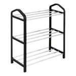 sapateira casita 6 pares 3 prateleiras preto (mp)
