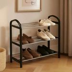 sapateira casita 6 pares 3 prateleiras preto (mp)