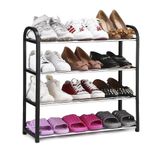 sapateira casita 12 pares 4 prateleiras preto (mp)
