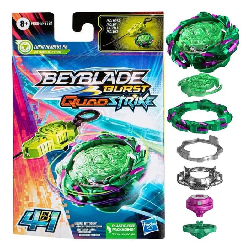 beyblade hasbro qs chain kerbeus f6804 (mp)
