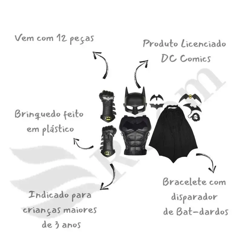 conjunto de acessórios batman rosita 9523 (mp)