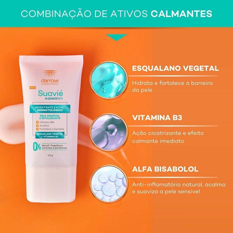 hidratante facial darrow suavié aquasensi 40g