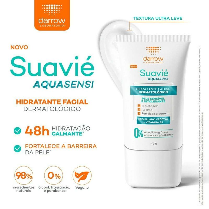 hidratante facial darrow suavié aquasensi 40g
