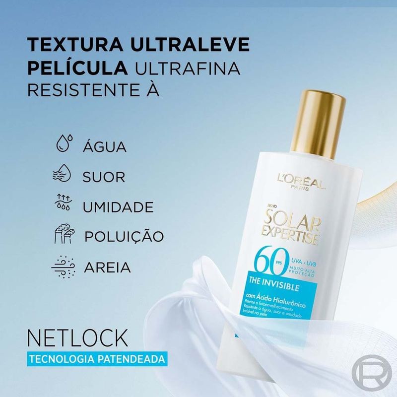 protetor solar facial l'oréal paris solar expertise the invisible fps60 40ml